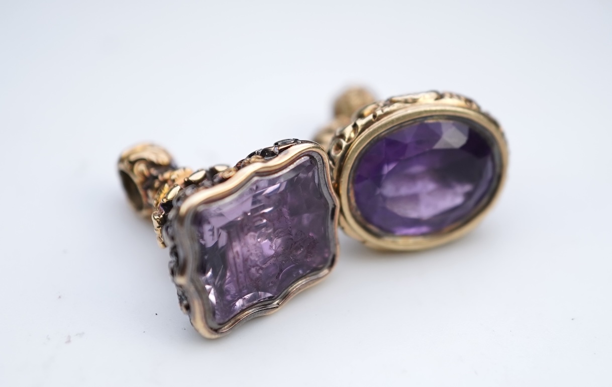 Two fob seals, mid 19th century